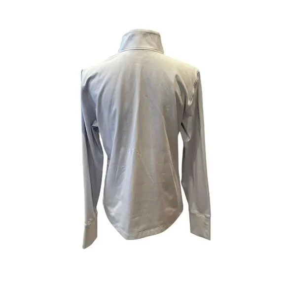 Avia Women's Track Jacket Size L Silver Sport-Wick Stretch Pullover - Picture 7 of 10